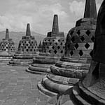 Bell-shaped stupas / Borobudur